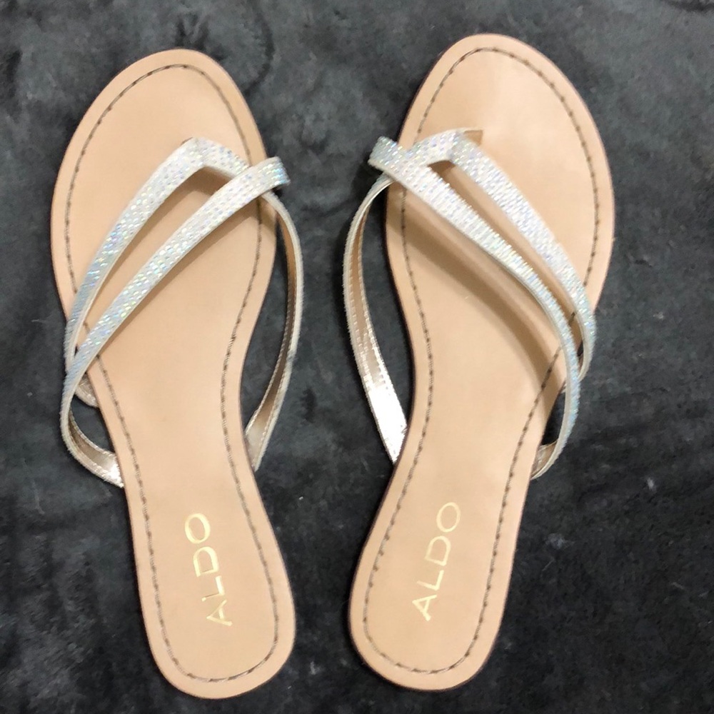 Aldo bejeweled sandals Size 7